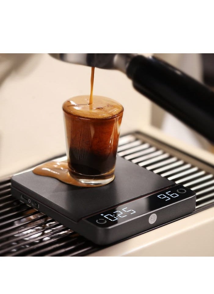 zeroHero zeroHero Electric Smart Espresso Pocket Scale, Black, 0.3g-2000g Weighing Range, Rechargeable 1200mAh Battery, Compact 116x100x14mm Design, Lightweight 193g, Aluminum Alloy/ABS Material for Precision Brewing  - Image 4