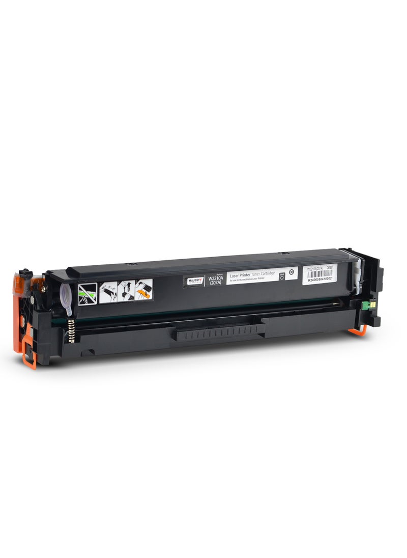 Majesty - 207A W2210 Compatible Color Toner Cartridge for HP Laserjet Pro M255dw M255nw MFP M282nw MFP M283cdw MFP M283fdn MFP M283fdw Black - Image 1