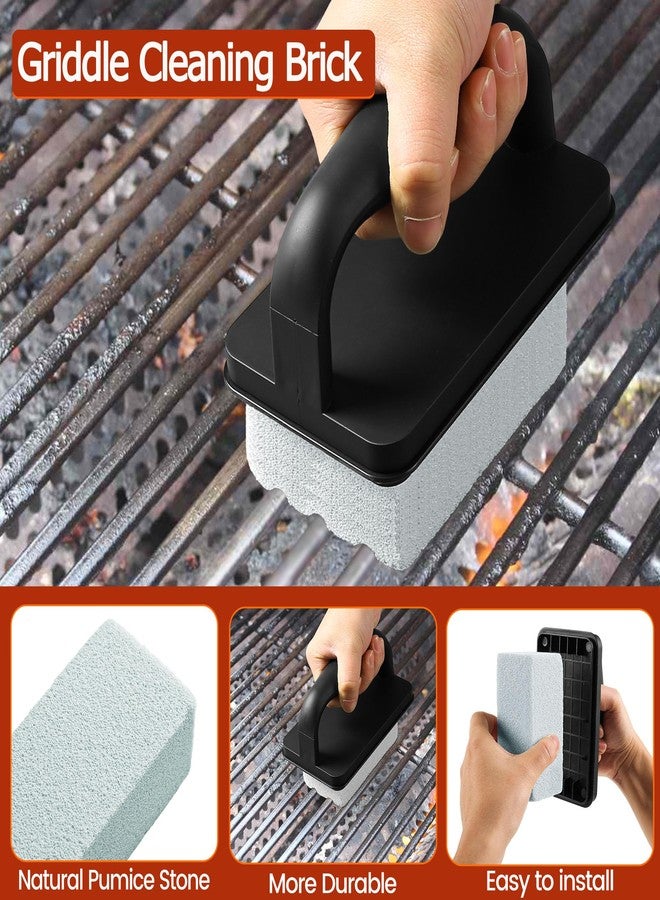 CCTVRTV Grill Cleaning Bricks with Handle/Grill Stone/Griddle Stone, Scrubbing Pumice Stone for Cleaning Blackstone Flat Top BBQ, Swimming Pool, Sink (5 Pieces) - Image 4