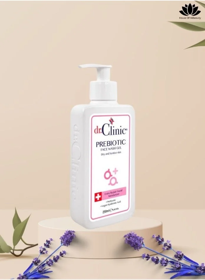 dr.Clinic Prebiotic Face Wash Gel Cleanser For Dry And Sensitive Skin (Pink)