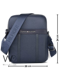 Tommy Hilfiger Plus Leather Tommy Hilfiger Crossbody Messenger Shoulder Navy Blue Mens Bag  - Image 3