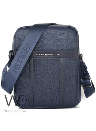 Leather Tommy Hilfiger Crossbody Messenger Shoulder Navy Blue Mens Bag