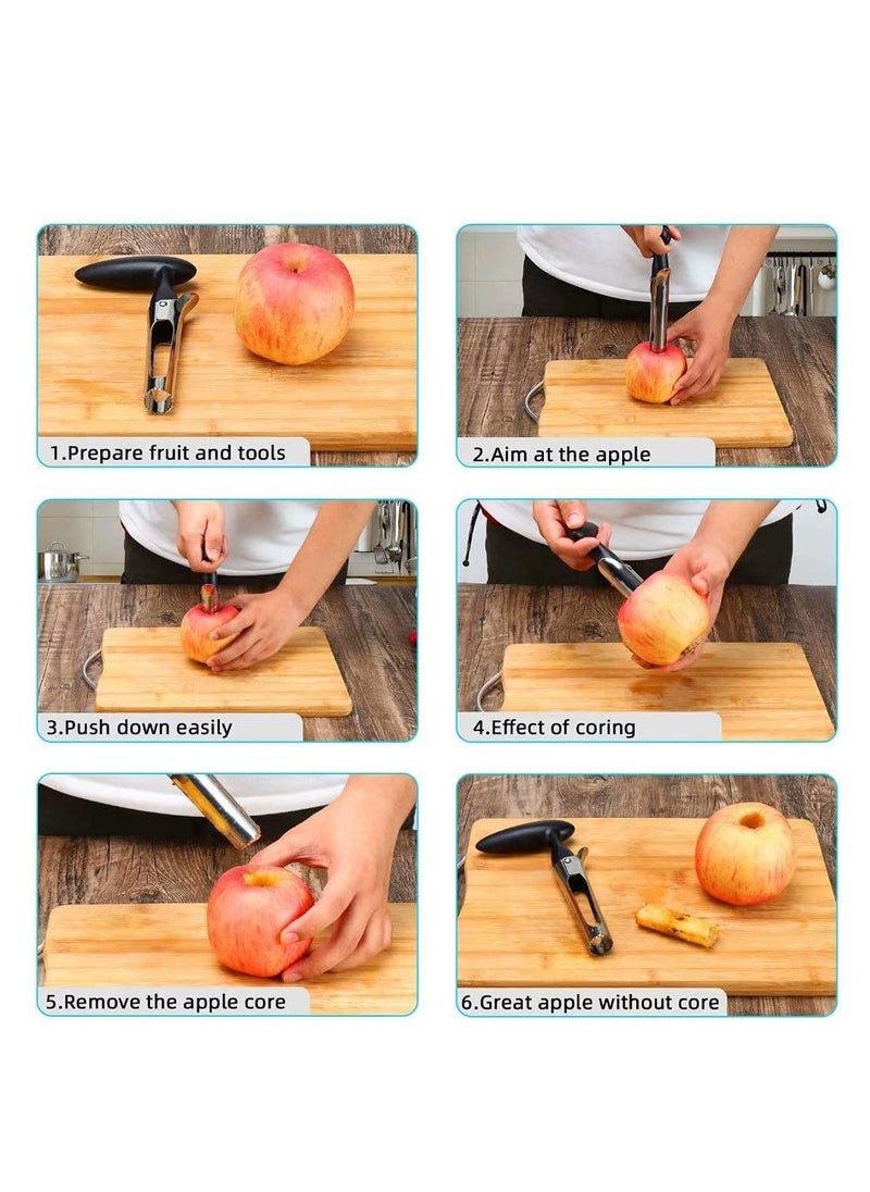 Excefore - Premium Apple Corer - Easy to Use and Durable Apple Corer Remover for Pears, Bell Peppers, Fuji, Honeycrisp, Gala and Pink Lady Apples - Stainless Steel Best Kitchen Gadgets Cupcake Corer - Image 1