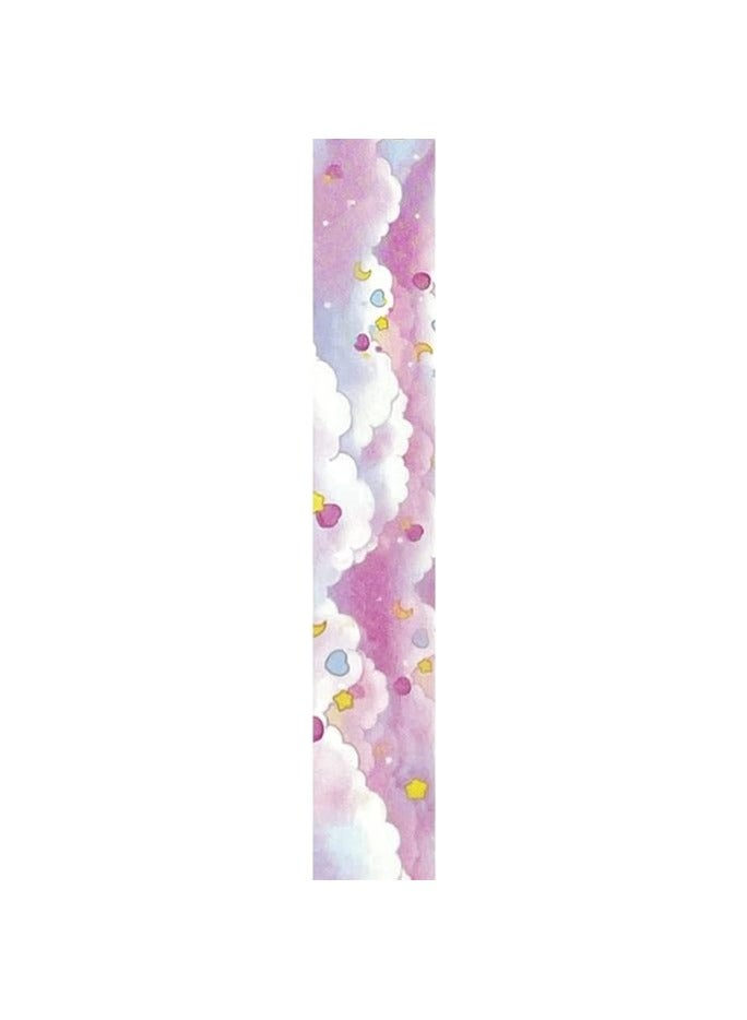 Washi Masking Tape, 15mm x 5M, Pink Clouds - Image 2