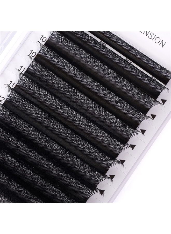 ACTROL تمديدات رموش W 3D حجم 0.07C تجعيد 8-15 مم مروحة سهلة رموش مسبقة الصنع على شكل W باللون الأسود - Image 4