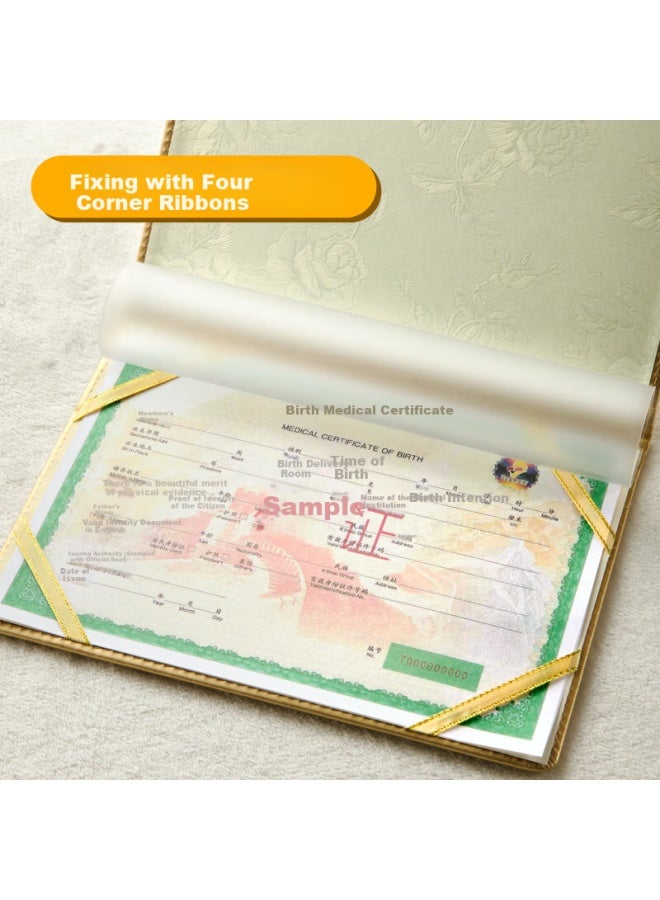Jonevee Birth Certificate Protector, Standard Universal, Baby Birth Medical Certificate Cover, Thickened Gold, Zwcs13 - Image 3