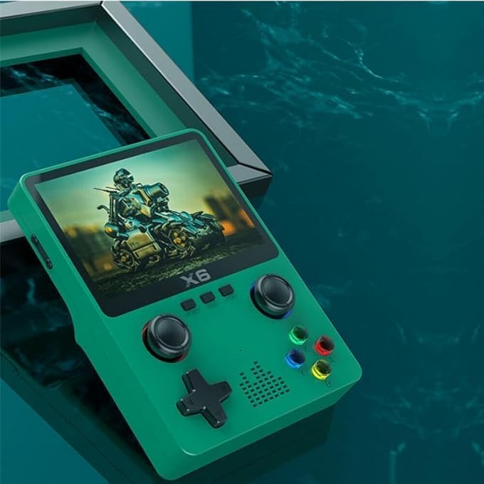 X6 HANDHELD GAME CONSOLE 3.5 INCH IPS SCREEN WITH 10,000 GAMES 32GB - Image 2