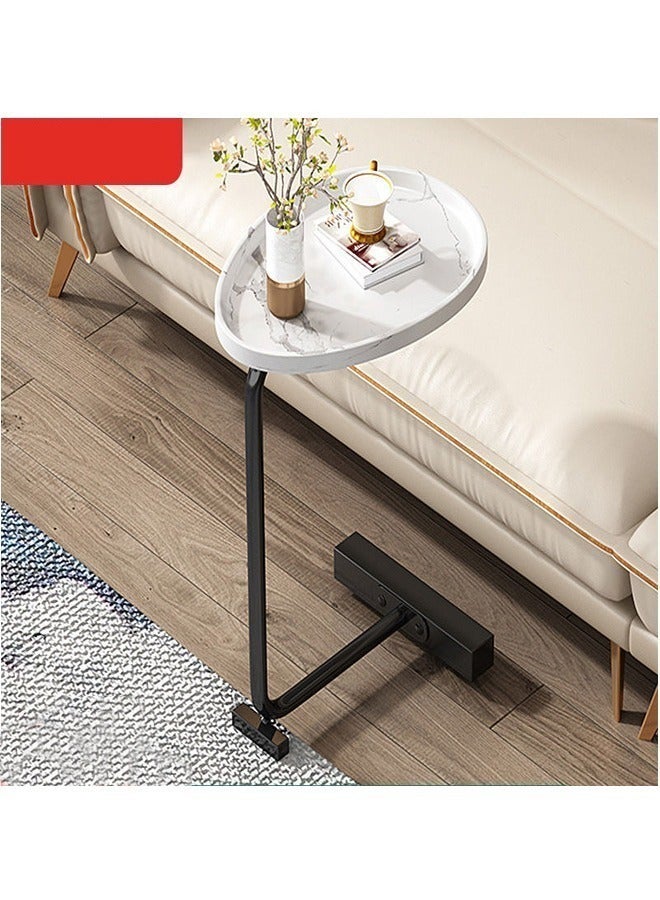 رافين طاولات قهوة فاخرة بتصميم عصري، تصميم بيضاوي من الرخام، أثاث منزلي لغرفة المعيشة بأبعاد 45 × 30 × 60 سم - Image 4