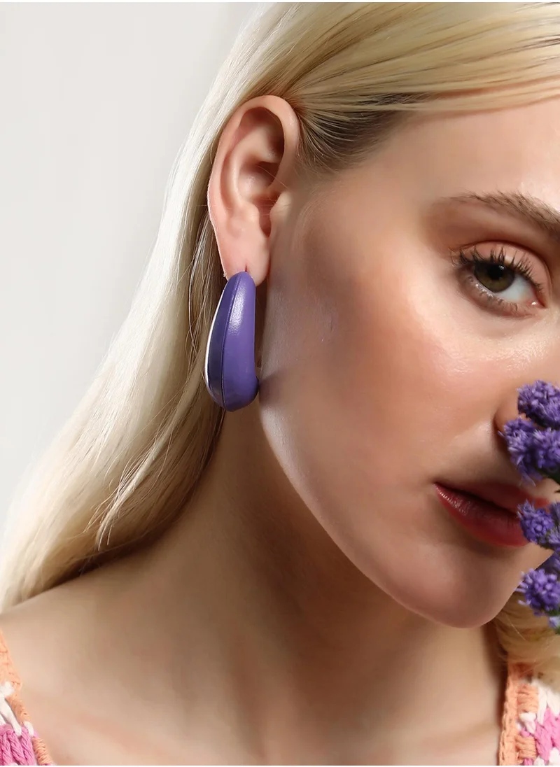 SOHI Contemporary The Semi-Fold Hoop Earrings