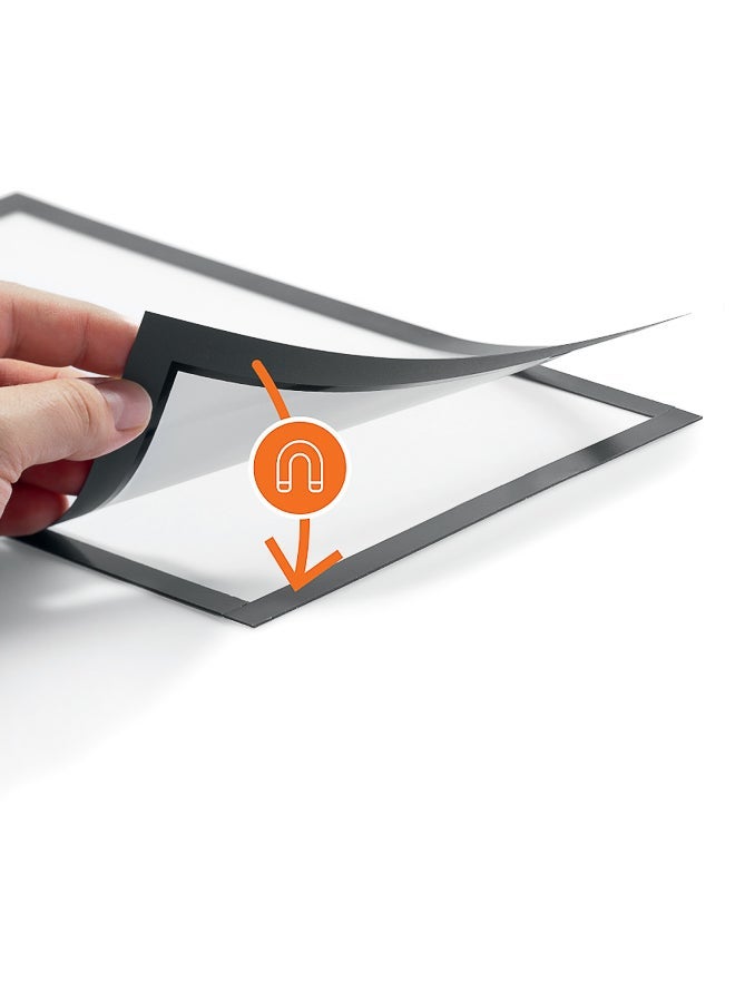 Durable Self-Adhesive A4 File Folder, Magnetic Document Holder for Professional Display | Easy to Mount & Remove Signage for Office & Glass Surfaces, File Folder Organizer - Image 4