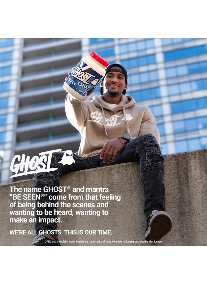 Ghost - Whey Protein Powder, Oreo - 2LB Tub, 25G of Protein - Cookies & Cream Flavored Isolate, Concentrate & Hydrolyzed Whey Protein Blend - Post Workout Shakes - Image 1
