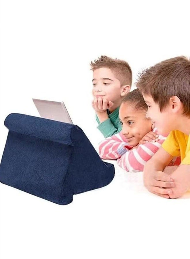 Soft Pillow for ipad,Multi-Angle Phone Pillow Lap Stand,Universal ipad Tablet Reading Stand Pillow Holder for ipads,Tablets,Smartphones, Dark Blue - Image 4
