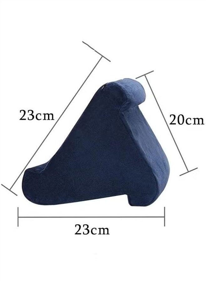 Soft Pillow for ipad,Multi-Angle Phone Pillow Lap Stand,Universal ipad Tablet Reading Stand Pillow Holder for ipads,Tablets,Smartphones, Dark Blue - Image 5