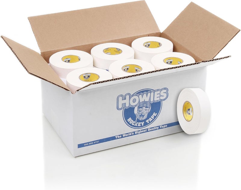 Howies White Hockey Tape | 1" White Cloth Stick & Bat Tape for Hockey, Lacrosse, Baseball, Sports | Multiple Pack Sizes | Strong Grip, Durable, Long-Lasting | Made in USA - Image 1