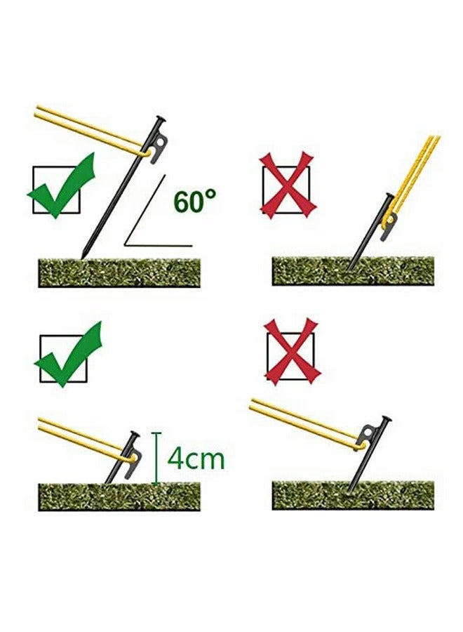 Sahara Sailor Tent Stakes, Tent Stakes and Camping Hammer, Heavy Duty Iron Tent Stakes with Heavy Duty Tent Mallet Hammer and Storage Bag for Camping, Hiking, Gardening - Image 5