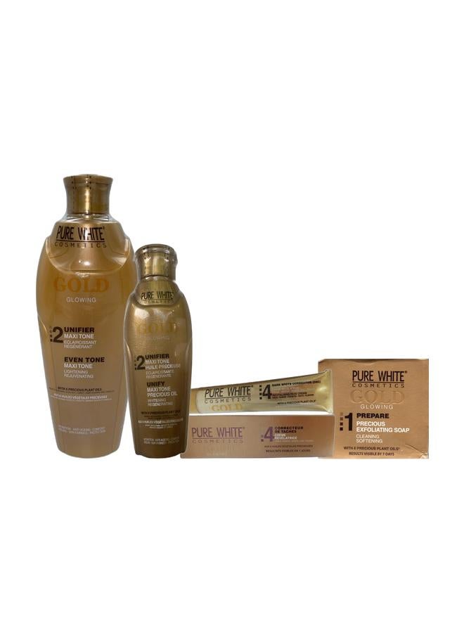 بيور وايت كوزماتيكس مجموعة تبييض البشرة لوشن 400 مل، زيت 100 مل، صابون 150 جرام ،كريم 40 جرام - Image 1