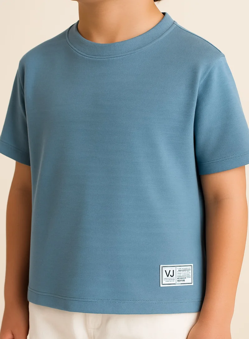 فكتور اند جين Junior Boys Textured Cotton T-Shirt