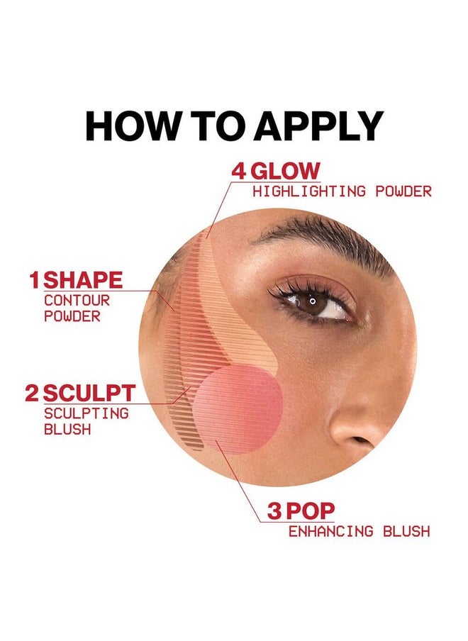 SmashBox Smashbox Halo Sculpt + Glow Face Palette | Vitamin E, Long Lasting, Contour + Highlighter, 0.55 Ounce, Back To Cali  - Image 3
