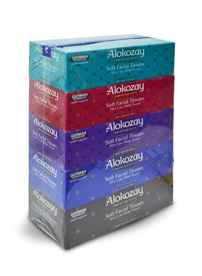 الكوزي مناديل الوجه 130 منديل طبقتين، عبوة من 5 قطع - Image 3