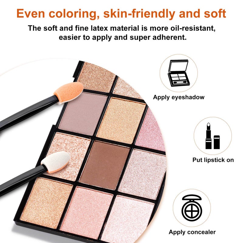 Cakvank 300PCS Disposable Eyeshadow Applicators, Dual Sides Eyeshadow Brushes Applicator, Eye Makeup Sponge Applicators - Image 5