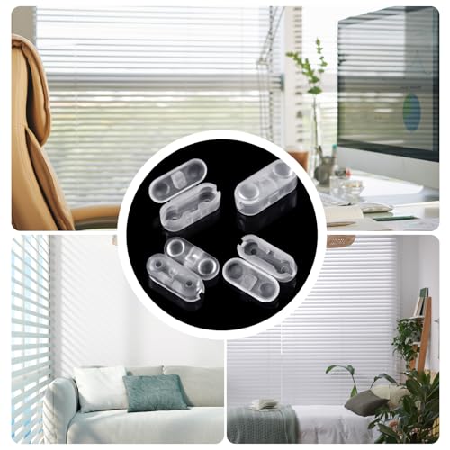 BBTO 30 Pack Chain Connectors, 4.5mm Ball Cord Chain Clips, Plastic Roller Shade Beaded Connector for Vertical Roman Roller Blind Window Replacement/Repair(Transparent) - Image 5