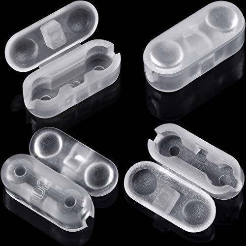 BBTO 30 Pack Chain Connectors, 4.5mm Ball Cord Chain Clips, Plastic Roller Shade Beaded Connector for Vertical Roman Roller Blind Window Replacement/Repair(Transparent) - Image 1