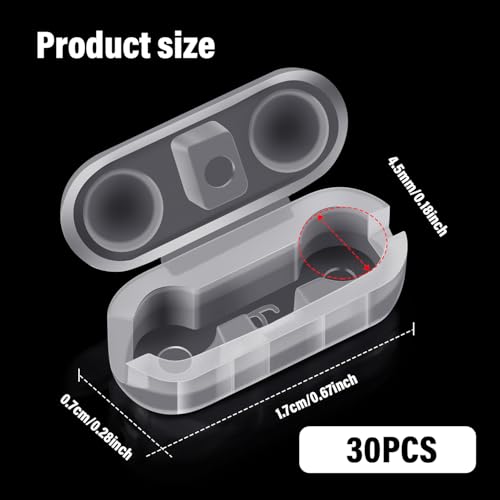 BBTO 30 Pack Chain Connectors, 4.5mm Ball Cord Chain Clips, Plastic Roller Shade Beaded Connector for Vertical Roman Roller Blind Window Replacement/Repair(Transparent) - Image 2