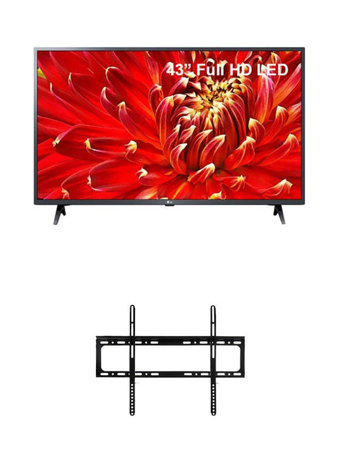 LG 43-Inch Full HD LED Smart Tv With Flat Panel Wall Mount Bracket 20x26 cm 43LM6300PVB /bundle/Gift Black - Image 1
