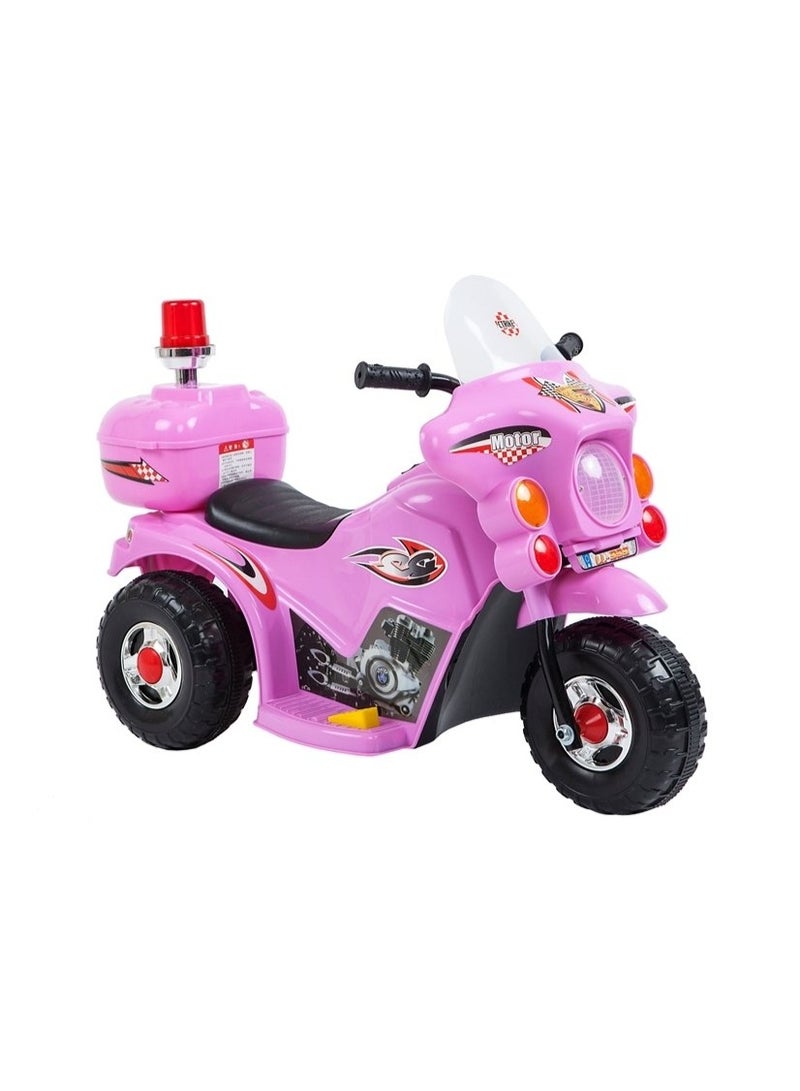 ALBADER Children'S Electric Motorcycle, Can Ride On Tricycles For Boys And Girls, Small Size Motorcycle, Ride On Bike, 6V Battery, Police Lights And Sounds, Suitable For 2-5 Years Old - Image 1