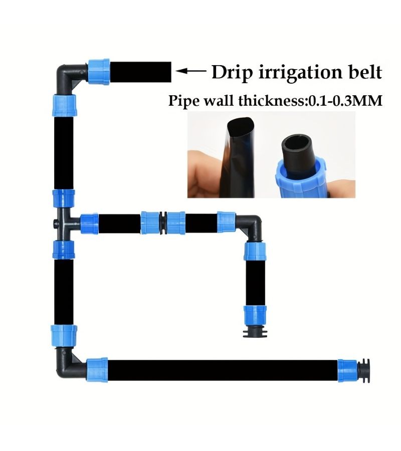 5pcs Plastic 16mm Drip Irrigation Connector Kit Lock Nut Plug For Greenhouse - Image 5