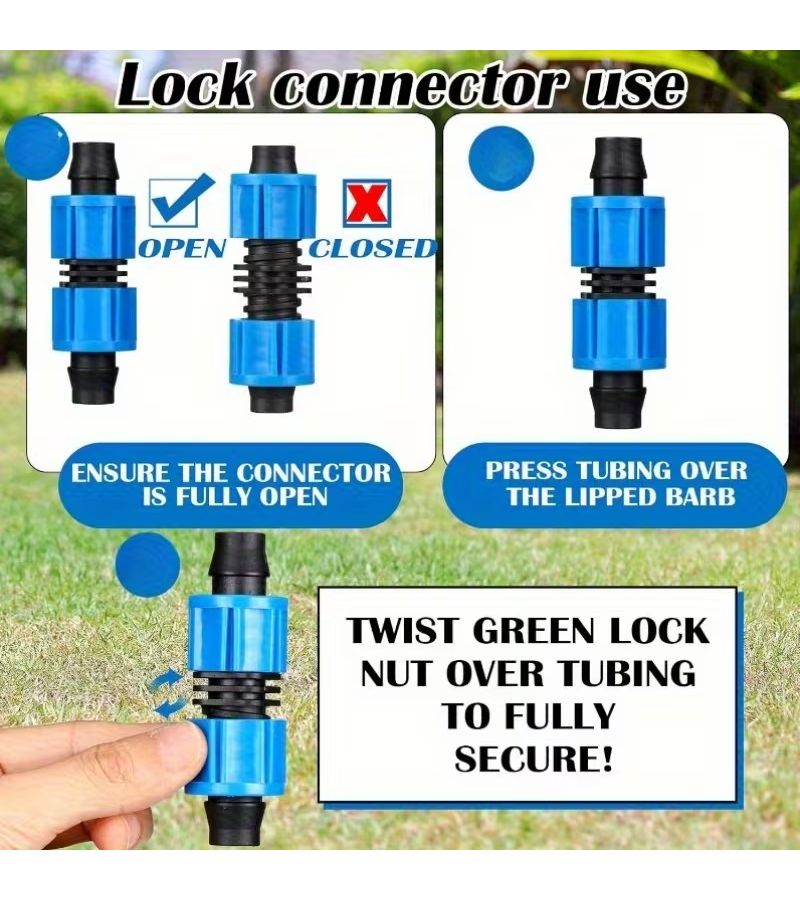 5pcs Plastic 16mm Drip Irrigation Connector Kit Lock Nut Plug For Greenhouse - Image 4