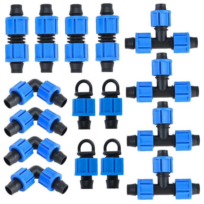 5pcs Plastic 16mm Drip Irrigation Connector Kit Lock Nut Plug For Greenhouse - Image 1
