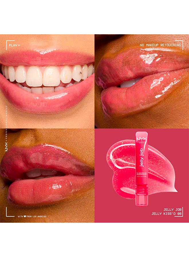 NYX PROFESSIONAL MAKEUP Jelly Job, Full-Bodied Shine Gloss, Lip-Smoothing Shine, Hyper-Glossy Finish, Jelly Kiss'd - Image 2