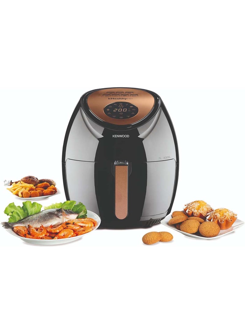 KENWOOD Digital Air Fryer XXXL 7.0L 2.5Kg 1800W With Rapid Hot Air Circulation For Frying, Grilling, Broiling, Roasting, Baking And Toasting 7 L 1800 W HFP72.000BK Black - Image 3