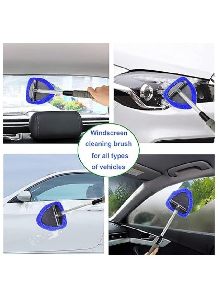 Generic Windshield Cleaning Tool, Car Window Cleaner Windshield Cleaner with 4 Reusable and Washable Microfiber Pads and Extendable Handle Auto Inside Glass Wiper Kit  - Image 5