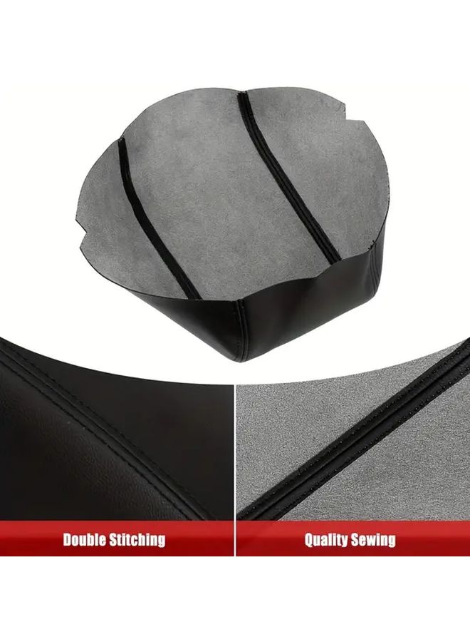 Front Center Console Armrest Cover Replacement Black Faux Leather Scratch Resistant - Image 5