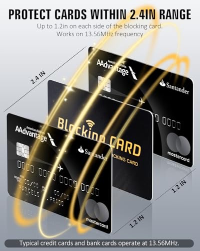 Schembo RFID Blocking Card,Contactless NFC Debit Credit Card Passport Protector, One Card Protects Entire Wallet/Purse for Men & Women, Smart Slim Design Perfectly Fits in Wallet/Purse (4Pack Black) - Image 2