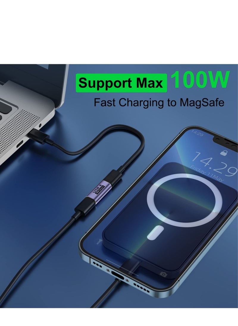 SYOSI USB C Female to Female Adapter (4 Pack) USB C Coupler with 40 Gbps PD 100W 8K 60hz Video Compatible for Thunderbolt 4/3, MacBook Pro/Air, USB-C HUB, Magsafe and More Type C Devices  - Image 3