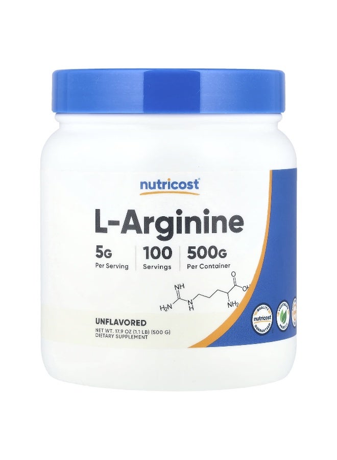 Nutricost Nutricost, L-Arginine, Unflavored, 17.9 oz (500 g) - Image 1