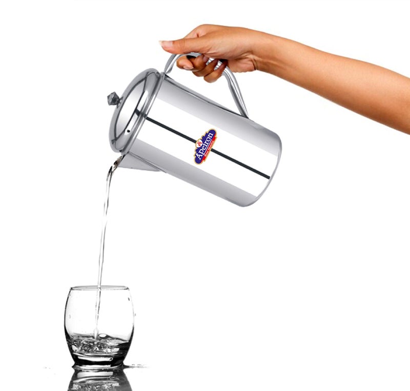 Apeiron Stainless Steel Water jug with Lid and Handle, 2000 ML (Carafe) (Pack of 6, Carafe) - Image 3