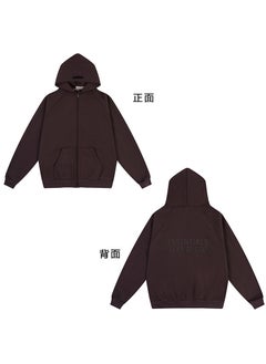 FOG ESSENTIALS Hoodie Autumn Winter Plush Zip Jacket Wusu purple