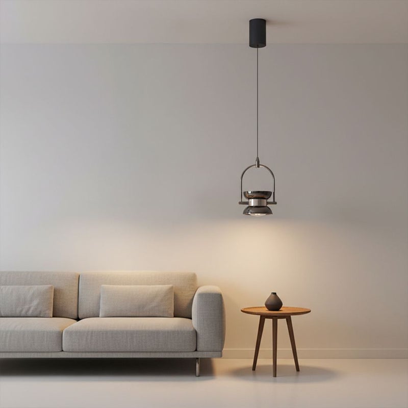 DANUBE HOME Dalton LED Pendant Lamp 2m Adjustable length Contemporary Pendant Lamps Hanging Lanterns Built in LED Modern Design Indoor Lighting For Dining Room Living Room L16xW16xH23cm-Black - Image 2