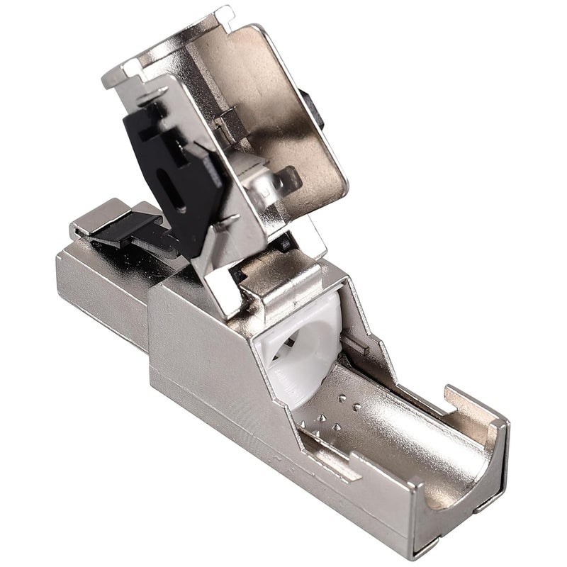 UKCOCO Shielded Rj45 Ethernet Connector Cat 8 Pass Through Modular Plug 10gbps Network Cable Plug for High-Speed Data Transmission, Tool-Free Crimp, Compatible with Cat6a/7/8 Ethernet - Image 1