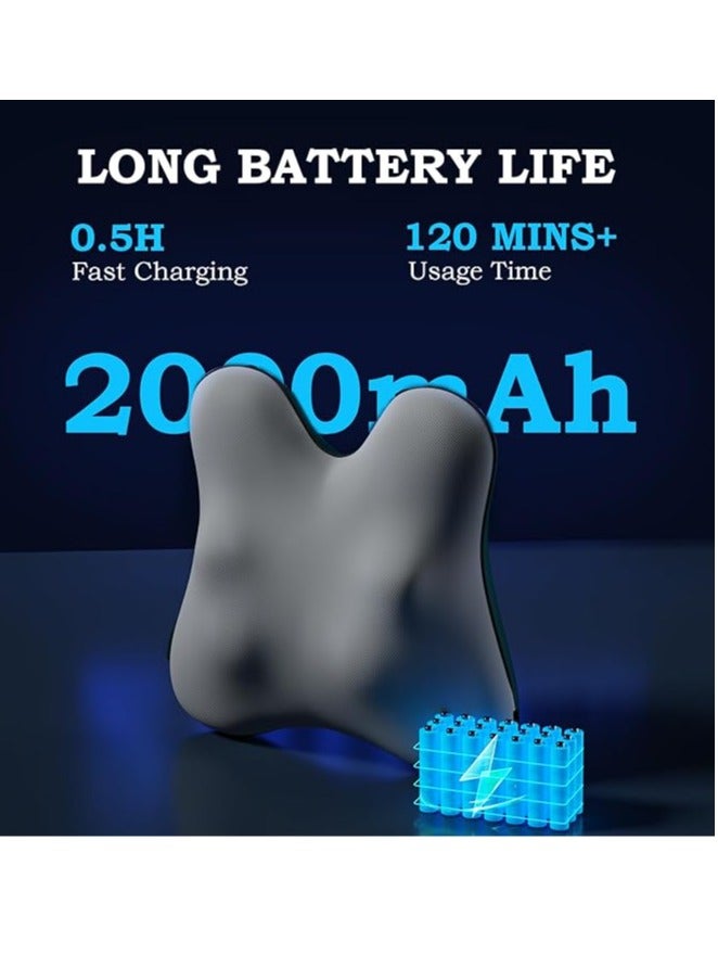 إسكدنيا مدلك الظهر مع الحرارة ، الرقبة اللاسلكية والظهر مدلك لتخفيف الآلام الأنسجة العميقة ، شياتسو تدليك أسفل الظهر وسادة دعم أسفل الظهر والكتف ومدلك المحمولة للكرسي والسيارة والهدايا للنساء - Image 2