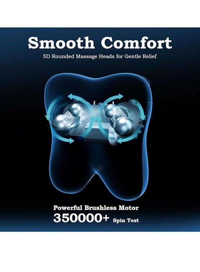 إسكدنيا مدلك الظهر مع الحرارة ، الرقبة اللاسلكية والظهر مدلك لتخفيف الآلام الأنسجة العميقة ، شياتسو تدليك أسفل الظهر وسادة دعم أسفل الظهر والكتف ومدلك المحمولة للكرسي والسيارة والهدايا للنساء - Image 4