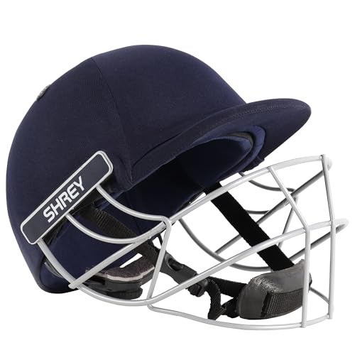 Shrey Classic Steel Cricket Helmet (Navy Blue, XL) - Image 3