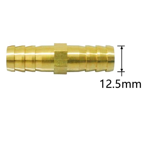 Da by 3 pcs 1/2" (12.5mm) Barb Splicer Mender Hose Brass Barb Fitting with 6 pcs Stainless Steel Pipe Clamps for Water/Fuel/Air - Image 3