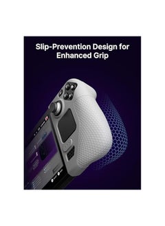 JSAUX Silicone Grip Protection Case Compatible for Steam Deck, Steam Deck Grip, Steam Deck GripSkin, GripArmor Silicone Sleeve Set (one Left and one Right) - GP0016 Grey  - Image 3