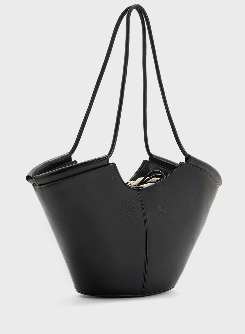 MANGO Mini Shopper-Style Shoulder Bag