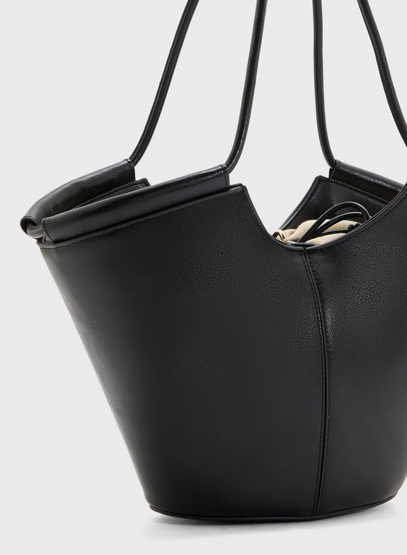 MANGO Mini Shopper-Style Shoulder Bag